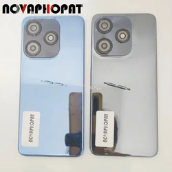 Back Battery Cover Rear Door Housing For Tecno Spark 10C ki5k Middle Frame Case Bezel + Side Volume Button Camera Glass Lens