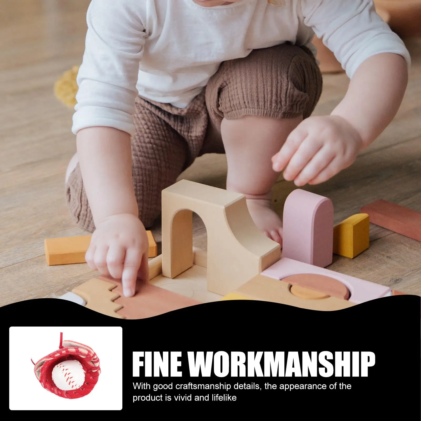 Set Guanto decorativo rosso Copri pipistrello Giocattolo per bambini Piccolo pipistrello Articolo Borsa Fornitura portachiavi con ciondolo