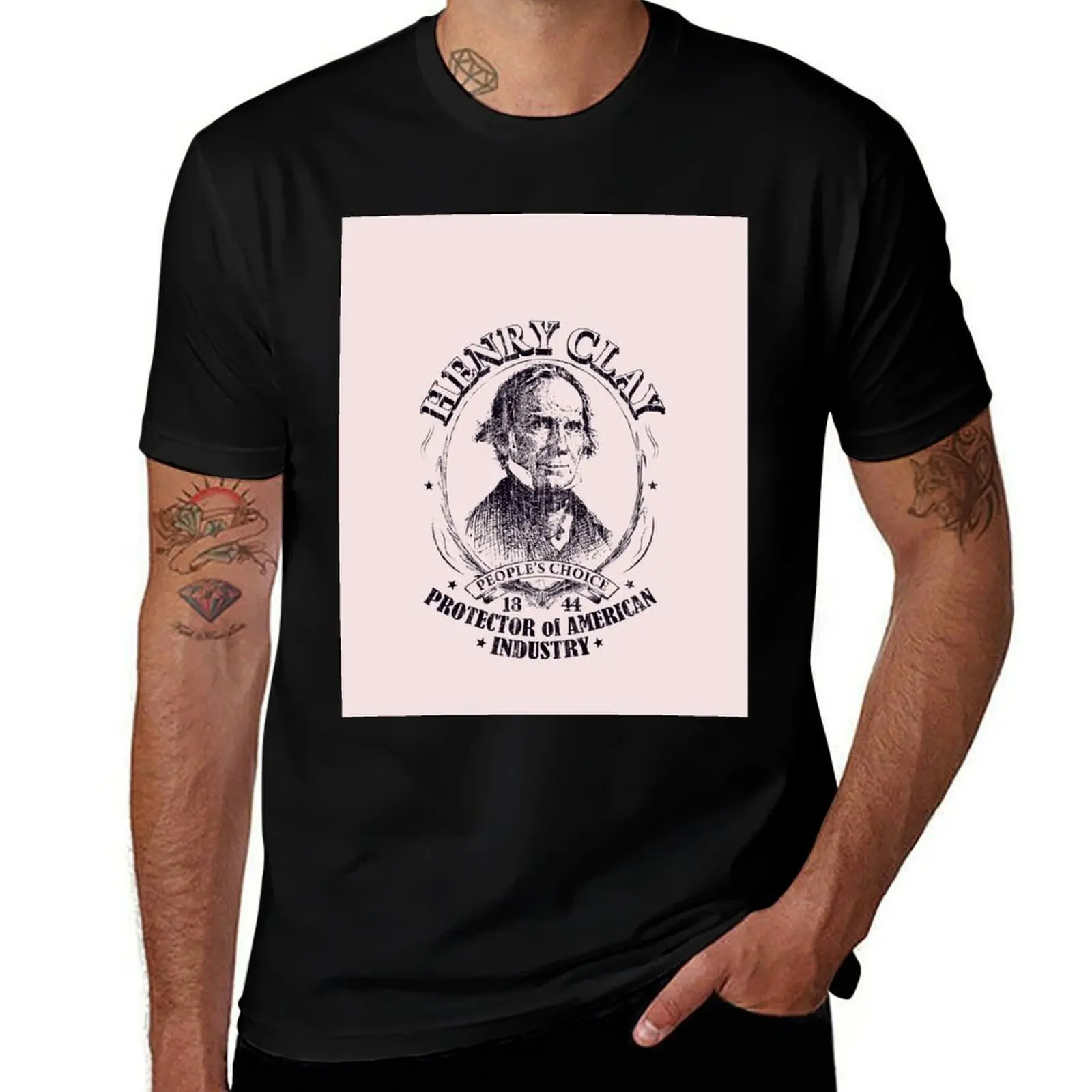Henry Clay 1844 Presidential Campaign T-Shirt Casual Work Wear T-Shirt