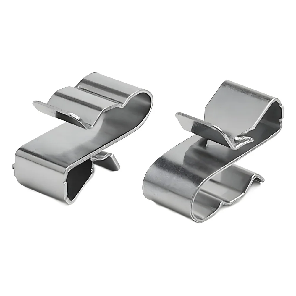 304 Stainless Steel Cable Clamps 22.5mm Length Concave Shape High Strength Material Clips For Trailer Wiring Management