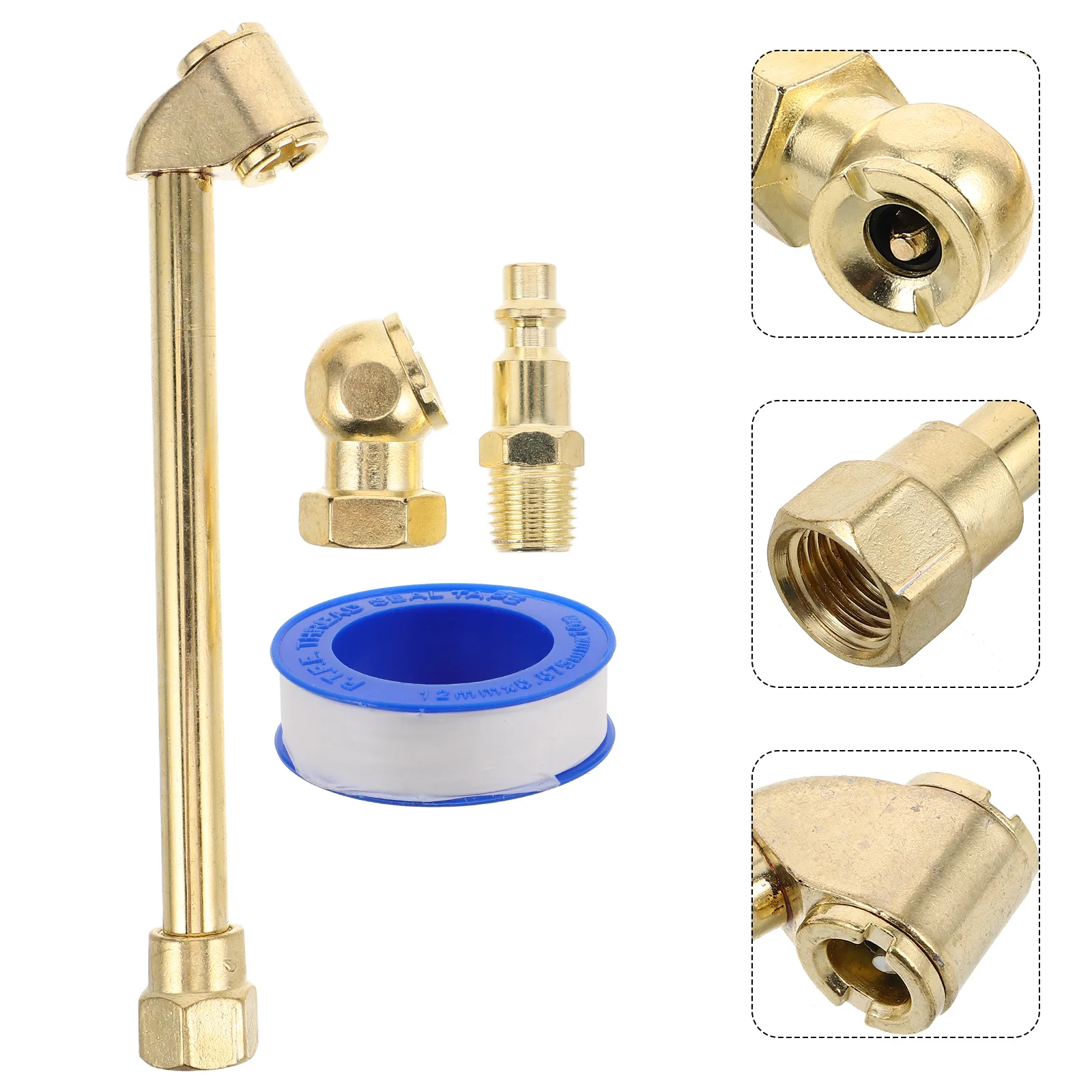 

1 Set Tire Inflation Chuck Air Hose Quick Connect Fittings Metal Car Motorcycle Bike Tire Pump Adapter Tool Gas Pipe Connector