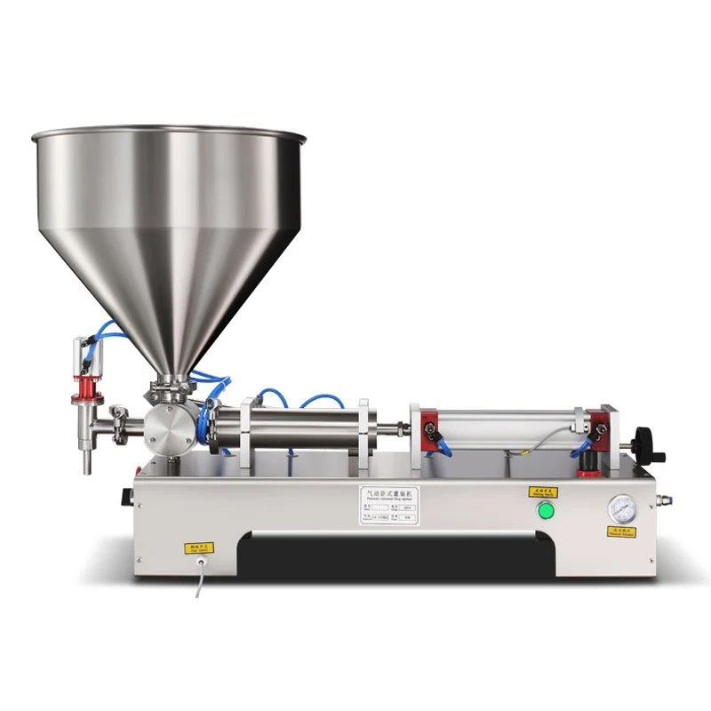 Horizontal Pneumatic Full-Automatic Paste Filling Machine Honey Facial Cleanser Oil Consumption Quantitative Canning Machine