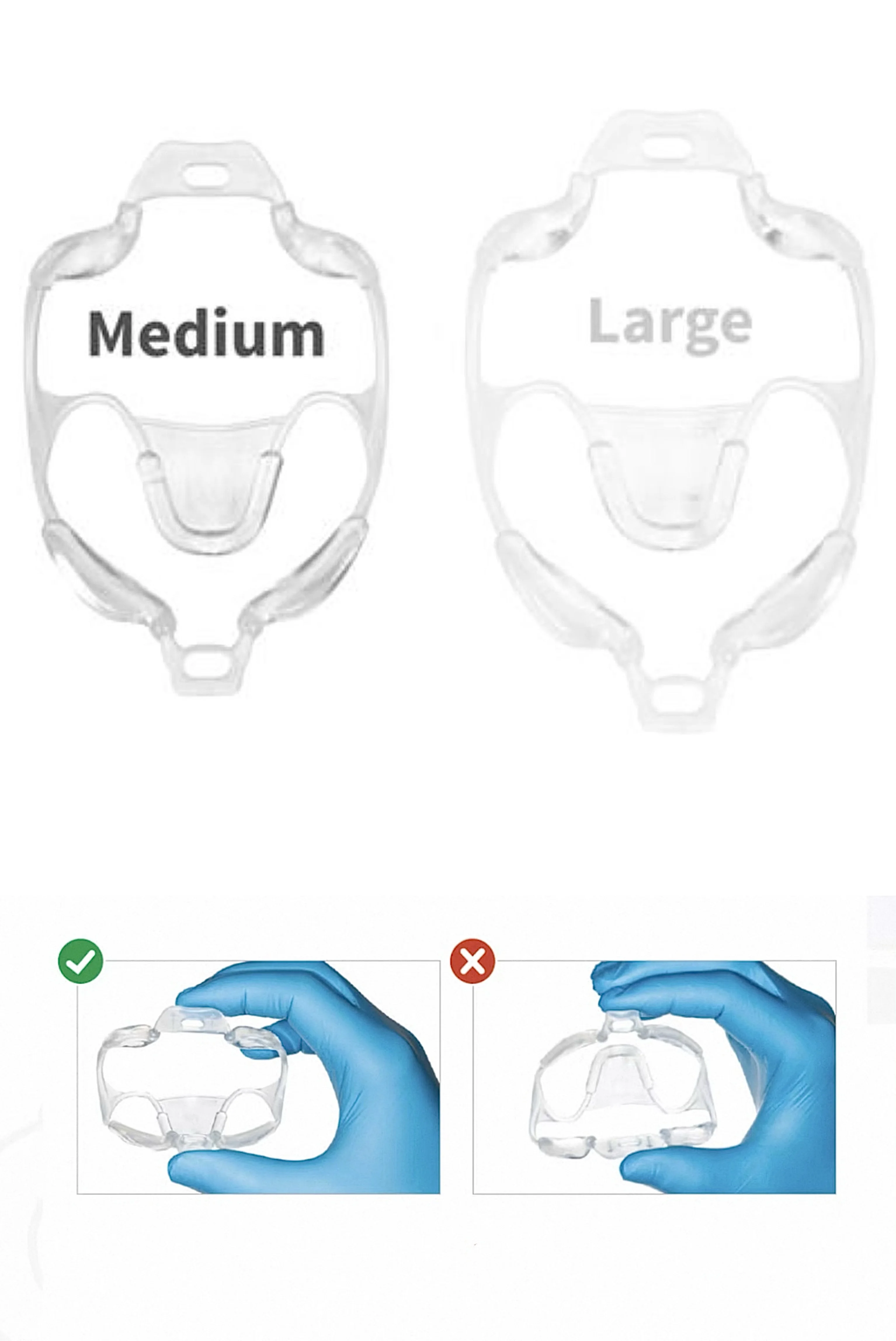 Disposable Dental Cheek Retractor & Tongue Shield Reduce Gag Reflex for Whitening Bonding Restoration Implant Intraoral Scan