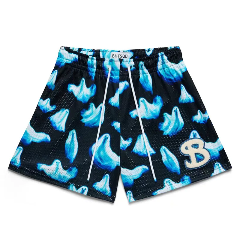 

New 2025 Bktsqd Mesh Basketball Shorts Men's Quick Drying Hip-Hop Sport Shorts Casual Fitness Trendy Running Brand Shorts
