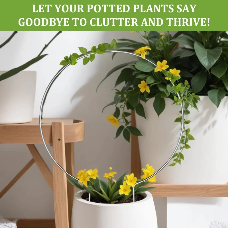 

2pc Round Transparent Acrylic Plant Stand, Suitable For Indoor And Outdoor Use, Suitable For Small Climbing Plants, Etc.