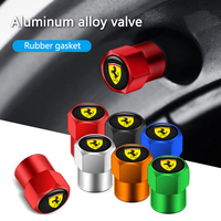 4Pcs Car Wheel Tire Valve Caps Stem Cover for Ferrari F430 Stradale Roma 488 Spider SF90 Portofino F8 Superfast Auto Accessories