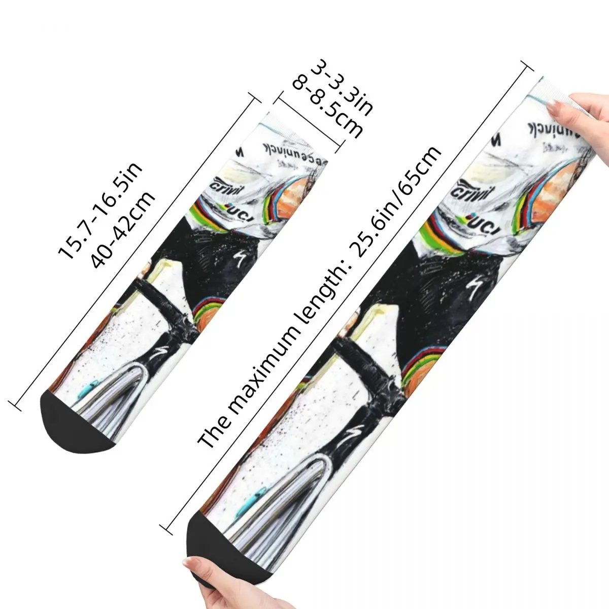 Happy Funny Men\'s compression Socks Bike Vintage Harajuku van der poel art merch Hip Hop Novelty Seamless Crew Crazy Sock