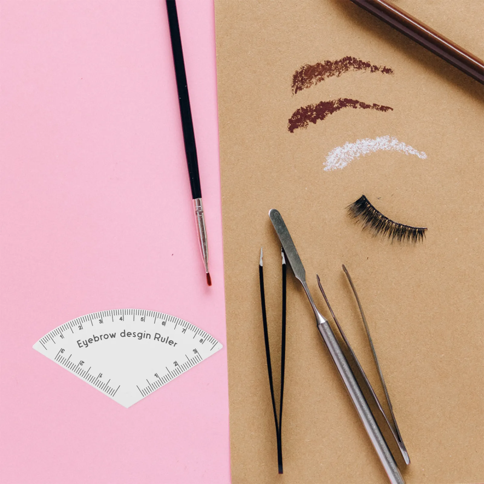 Eyebrow Ruler Stencil Precise Measuring Tool Reusable Eyebrow Mapping Guide for Shaping Symmetrical Brows Daily Makeup Travel
