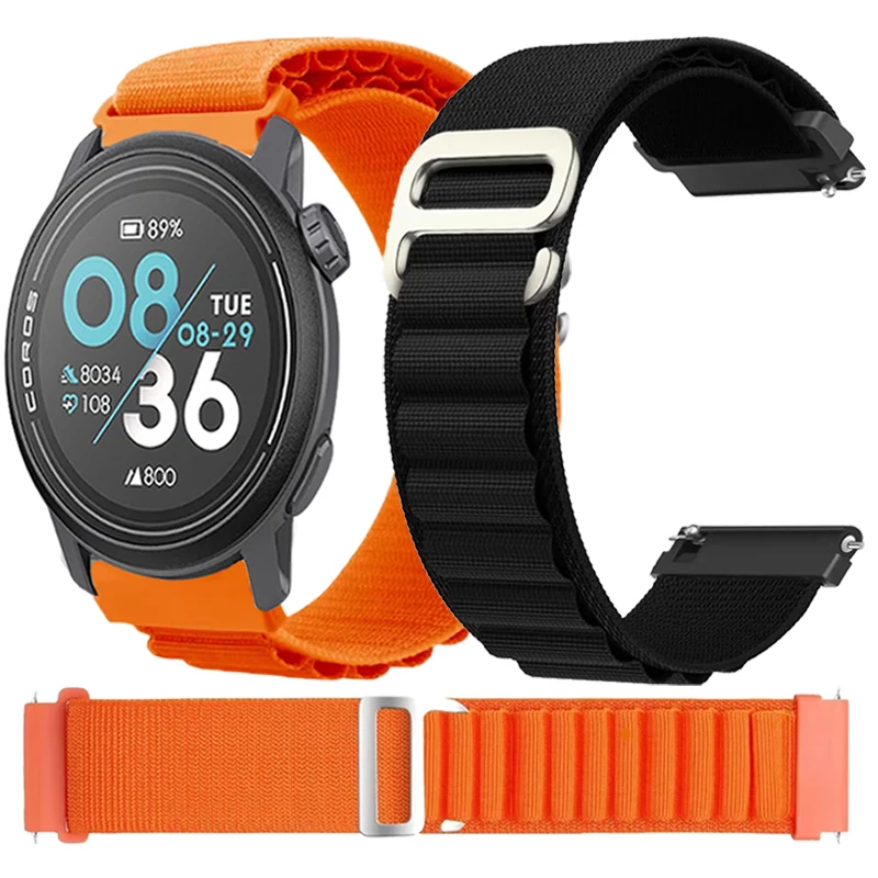 

Нейлоновый ремешок с петлей 20 мм 22 мм для COROS PACE 3/2, мягкий спортивный ремешок, браслет для COROS APEX 42 мм 46 мм 2 Pro/Pro, аксессуары для ремешка для часов
