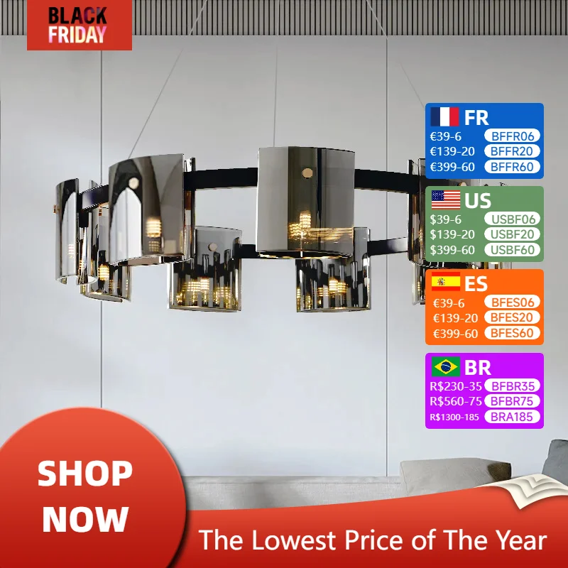 

Modern Crystal Pendant Chandelier Bedroom Living Room Modest Ceiling Lamps Indoor Led Lights Luminaire Decoration Home-appliance