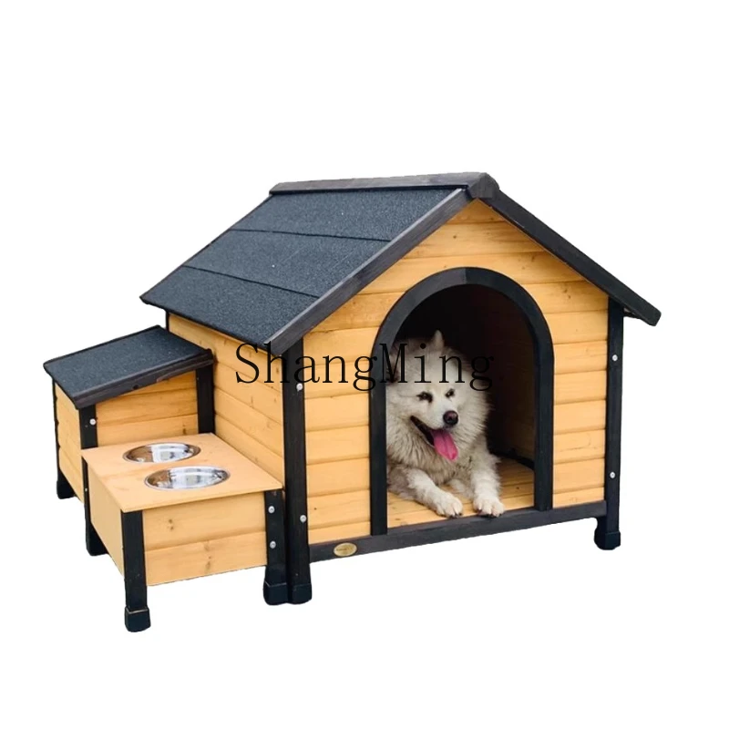 

ZYY large, medium and small dog indoor and outdoor house food table storage box rainproof outdoor pet kennel