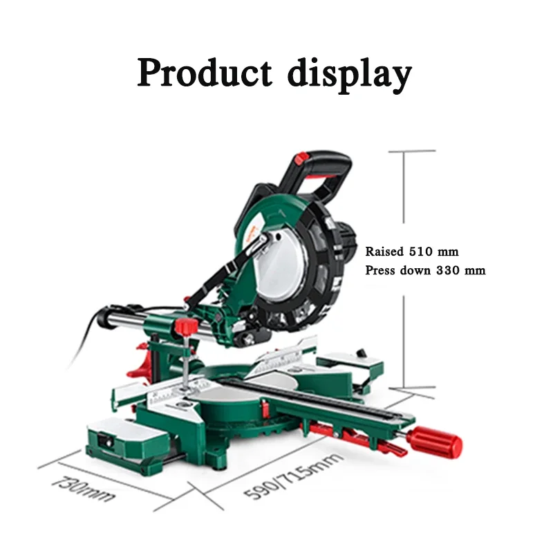 8 Inch Woodworking Cutting Machine High-precision Push-pull Household Saw Pull Rod Saw Aluminum Machine Multi-angle Cutting Tool