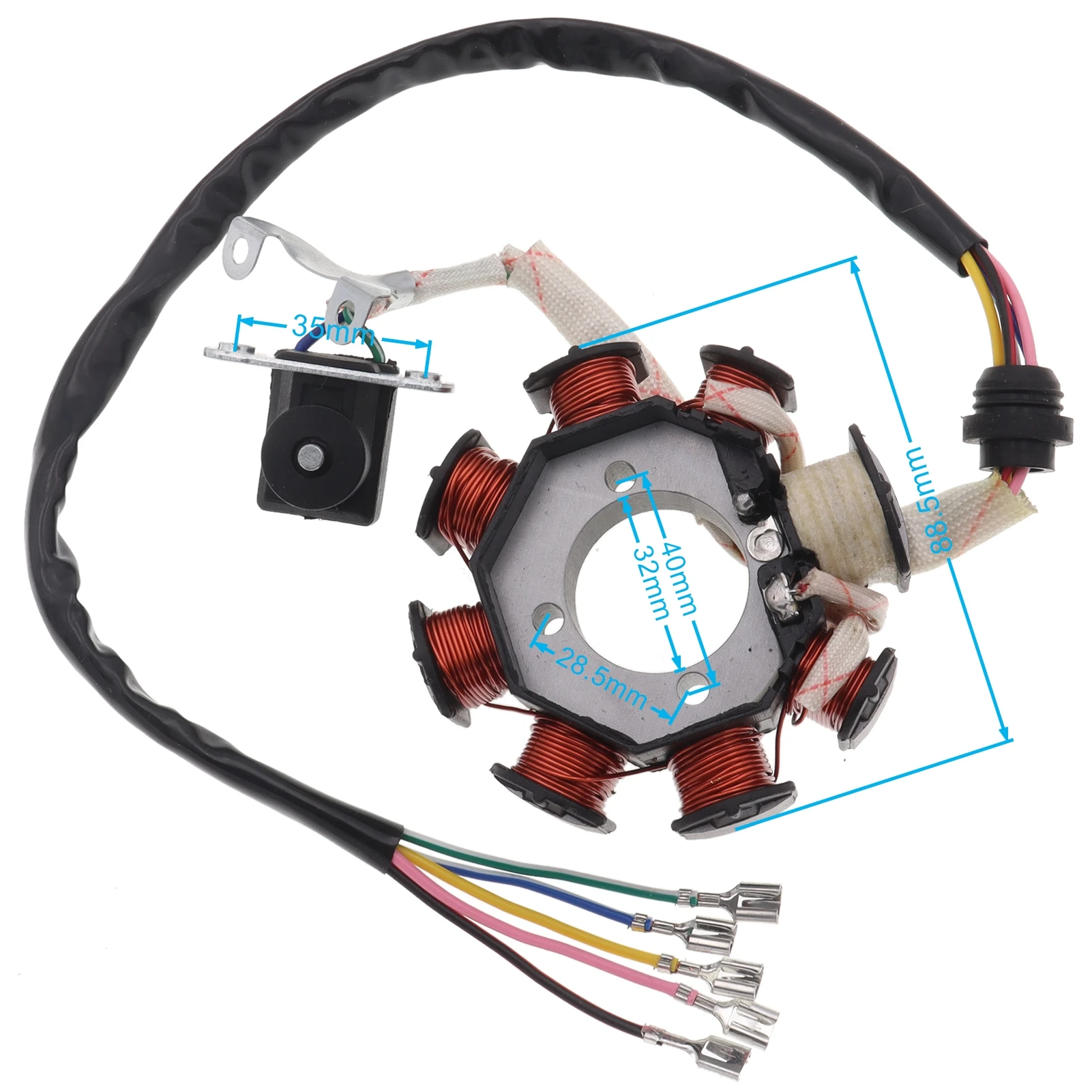 8 Pole Coil AC Ignition Magneto Stator for CG125-8 150cc 250cc Motocross ATV