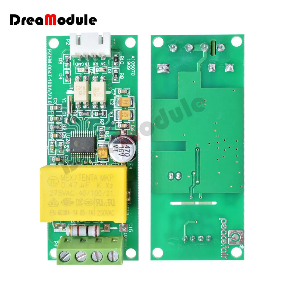 PZEM-004T AC 100A Digital Ammeter Watt Power Volt-ampere Current Tester Module Voltage and Current Test Module For Arduino