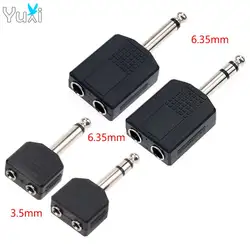 YuXi 6.35/6.5mm Male to 3.5mm Audio Stereo/Mono Jack Female Plug Audio Jack Connector Splitter Adapter Converter for Speaker