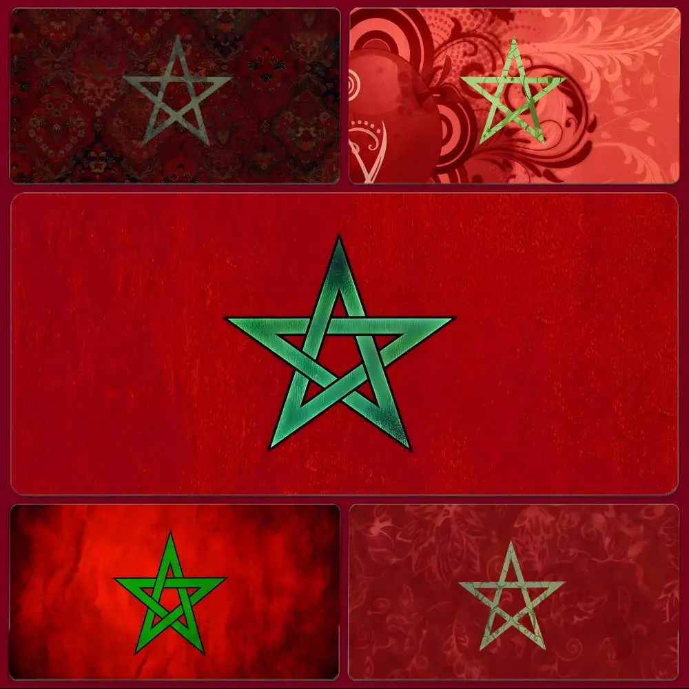 Art Pattern Morocco Mouse Pad Large Gaming Mousepad with Stitched Edges Thickened Desk Mat PC