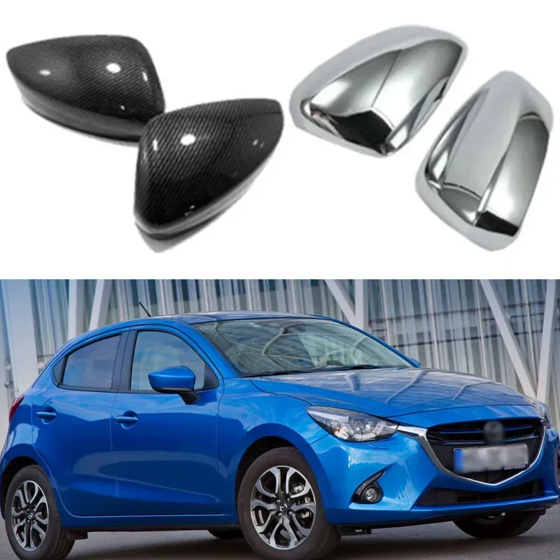 For Mazda 2 Demio 2014 2015 2016 2023 Rearview Mirror Cover Shell Decoration
