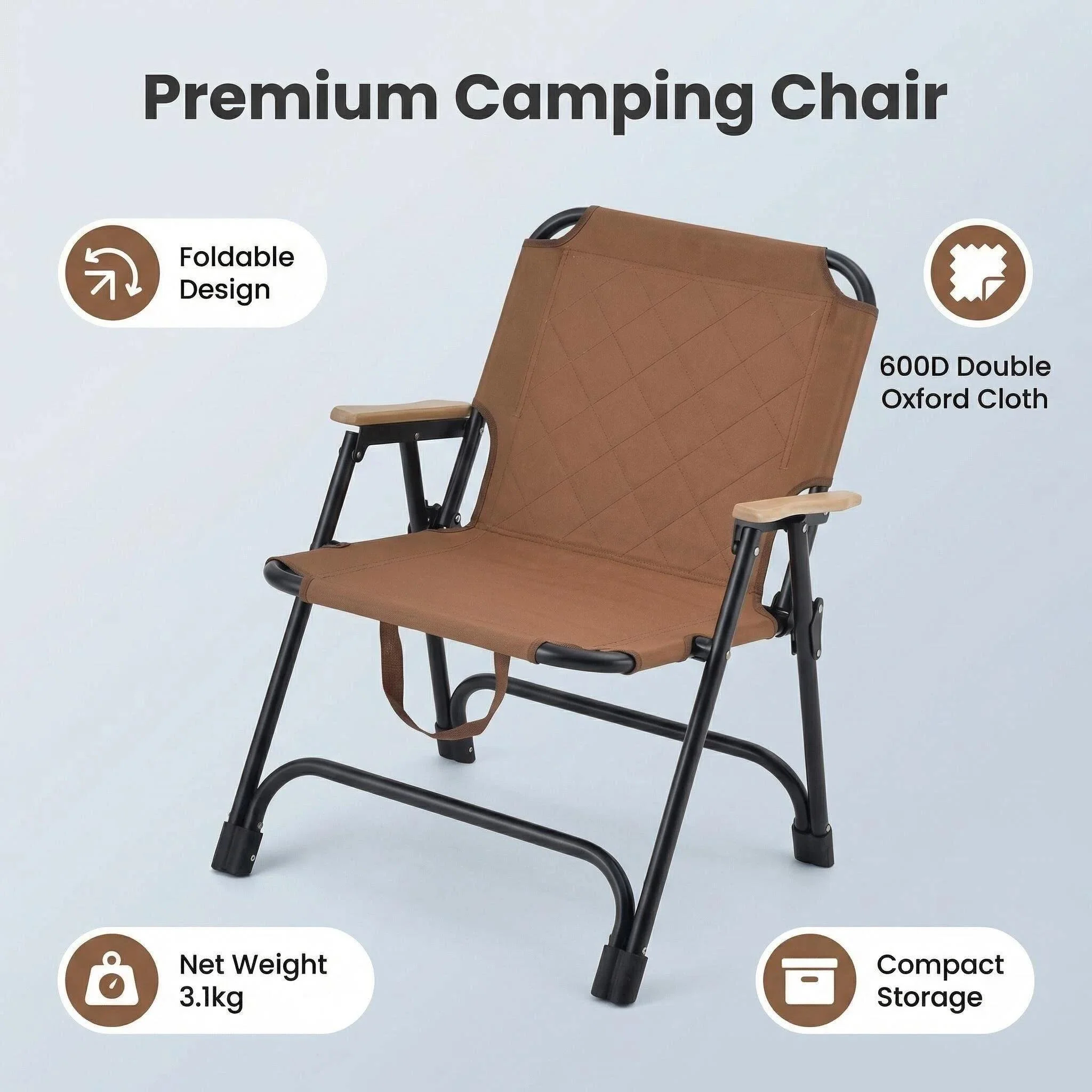 Custom 600D Oxford Modern Iron Portable Hiking Travel Picnic Kermit Armchair Outdoor Furniture Fishing Beach Folding Camping