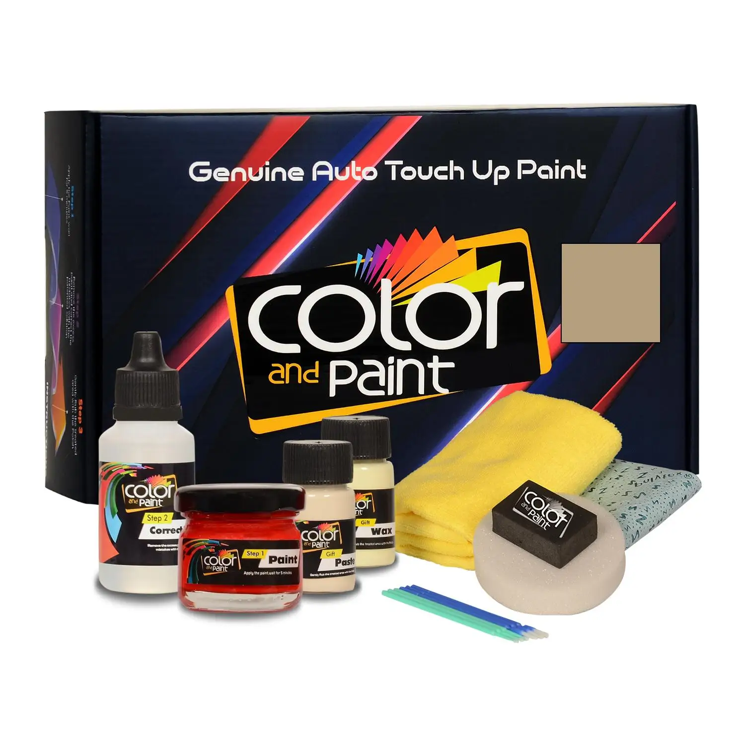 Color and Paint compatible with American Motors Automotive Touch Up Paint - EMPEROR GOLD MET - P59 - Basic Care