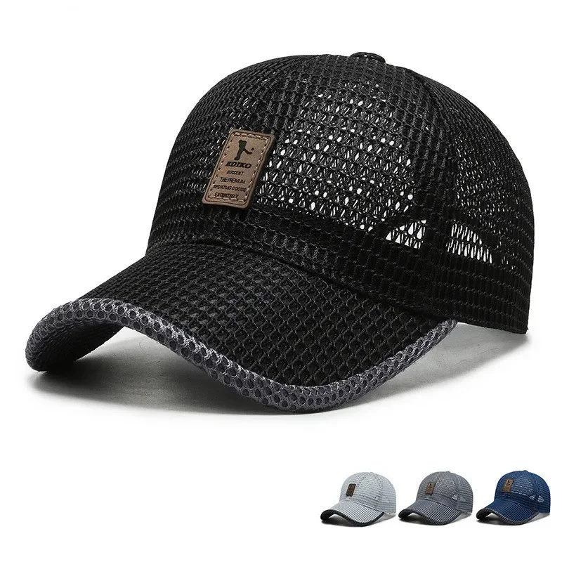 

Summer Unisex Men Fishing Baseball Cap Cycling Hat Breathable Mesh Snapback Hats Black Casual Mountaineering Sport Hats Capacete