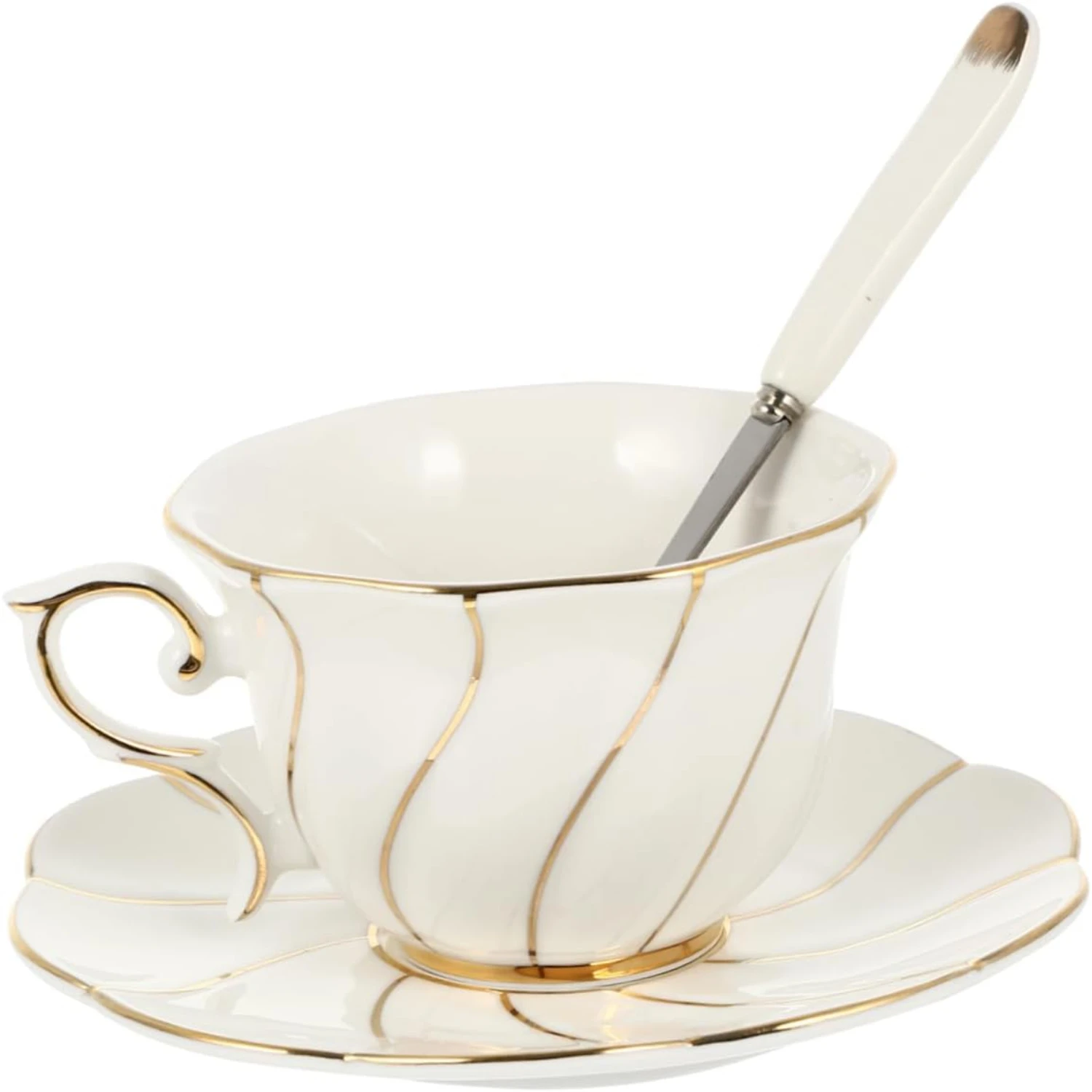 Experience an Elegant Tea Service with this Luxurious British Juice Cup Set, featuring Premium Ceramic Teaware adorned with Eleg