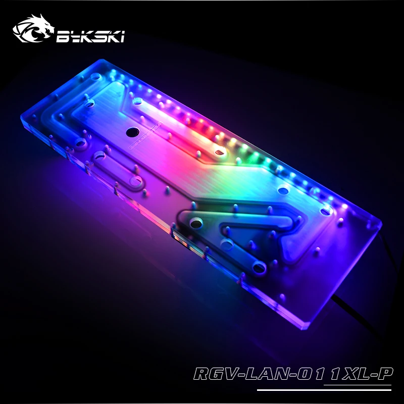 BYKSKI Acrylic Board Water Channel Kit Solution for LIAN LI O11 Dynamic XL Computer Case for CPU/GPU Block Support DDC Pump RGB