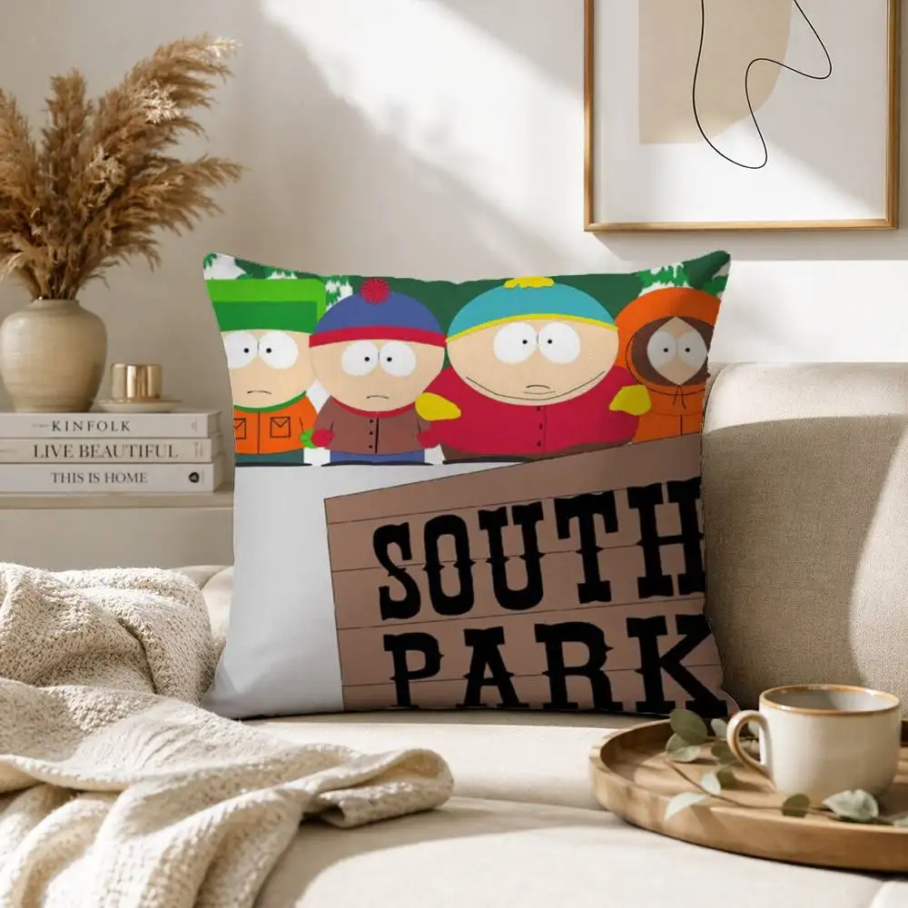 Cartoon S-South P-Park Pillow Case for Sofa Living Room Home office Decor Protective Cover