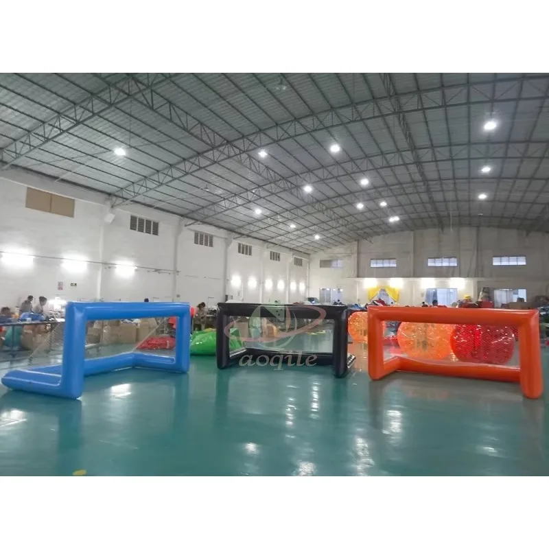 High Quality PVC CE Certified Floating Aqua Sport Inflatable Water Polo Goal with Custom Color for Pool & Lake Use