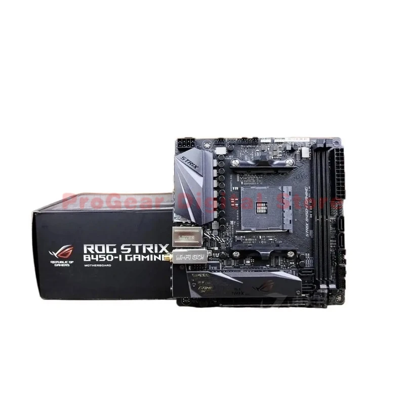 

Материнская плата Asus ROG STRIX B450-I GAMING AM4 DDR4 Mini-ITX с поддержкой процессоров AMD Ryzen 1-5 поколений, Wi-Fi и Bluetooth