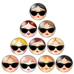матрёшка matryoshka Russian 10pcs mixed 12mm/18mm/20mm/25mm Round photo glass cabochon demo flat back Making findings
