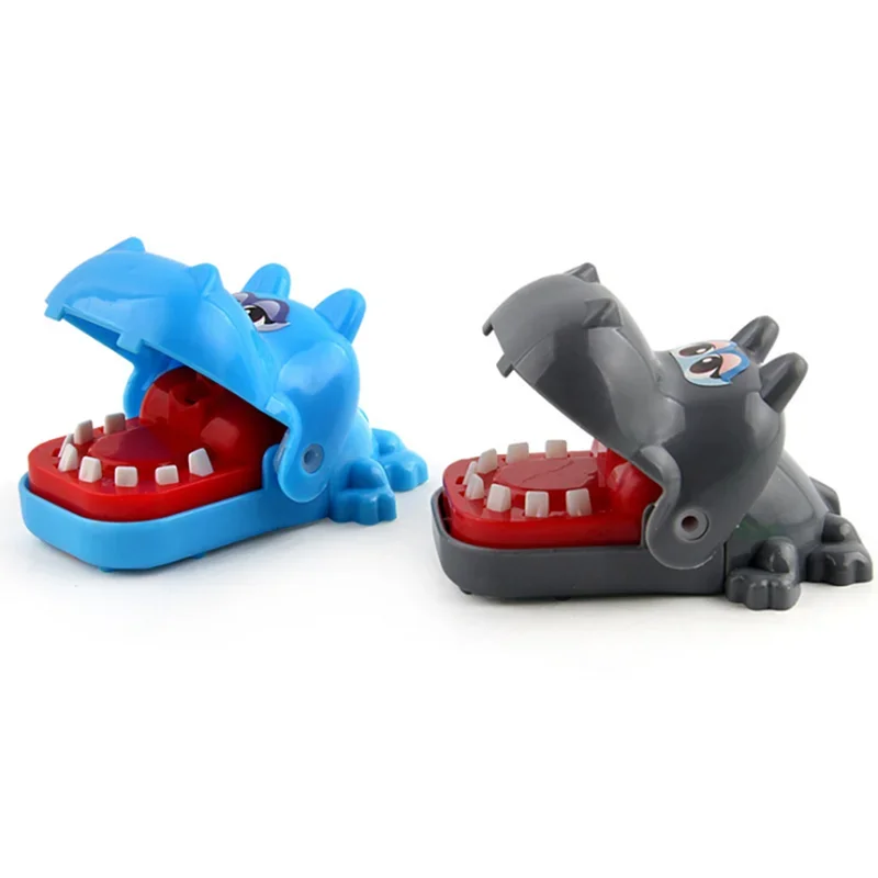 1PC Mini Finger Biting Toy Cute Cartoon Crocodile Sharks Hippos Puppies Pendant Keychain Mouth Dentist Bite Finger Novelty Toys