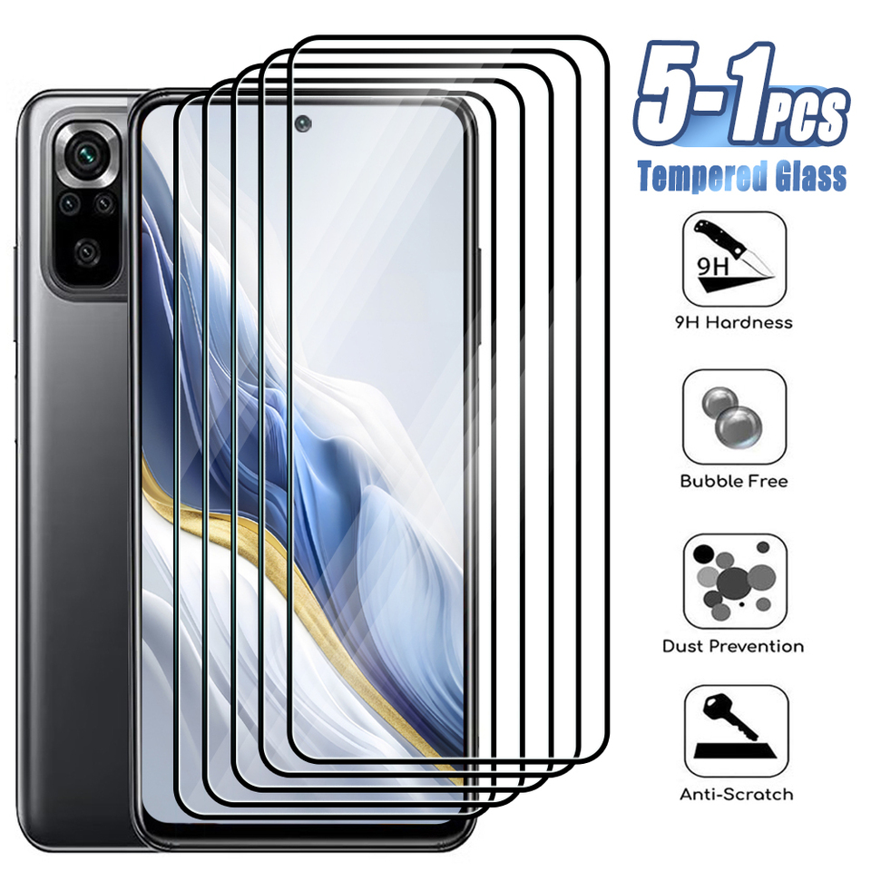  5-1Pcs Tempered Glass For Xiaomi Poco M2 M3 M4 M5 M6 Pro 5G 4G Full Cover Protective Screen Protector Film on Poco M5s