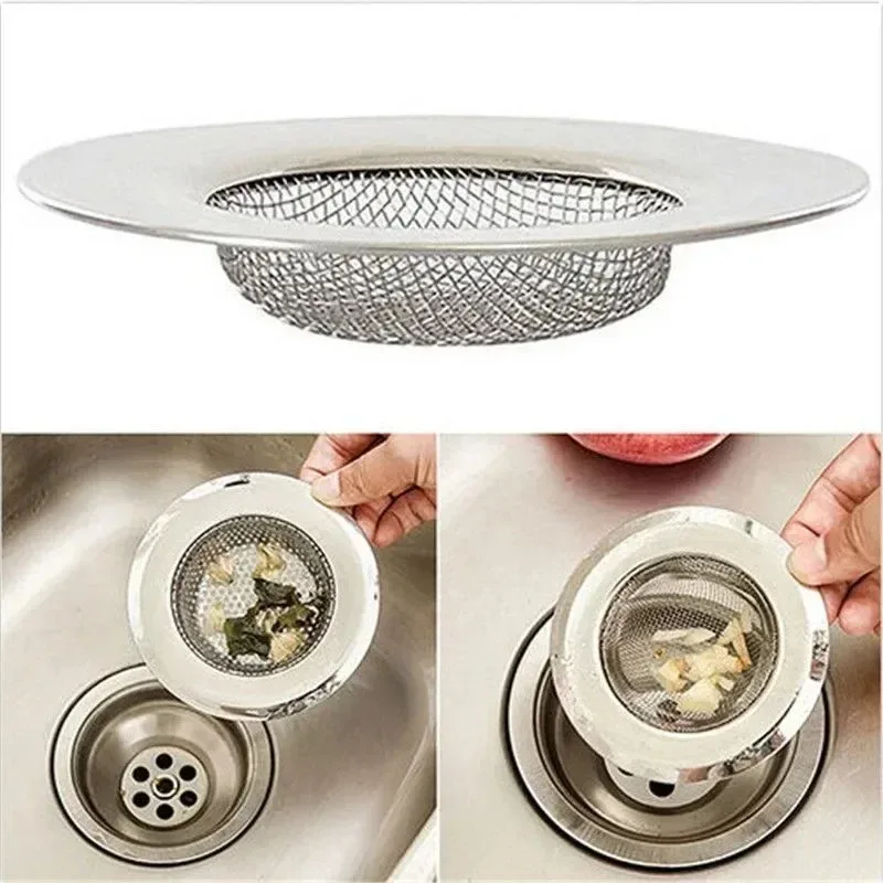 Stainless steel bathtub hair catcher water trap kitchen metal sink filter floor drain plug shower drain hole filter