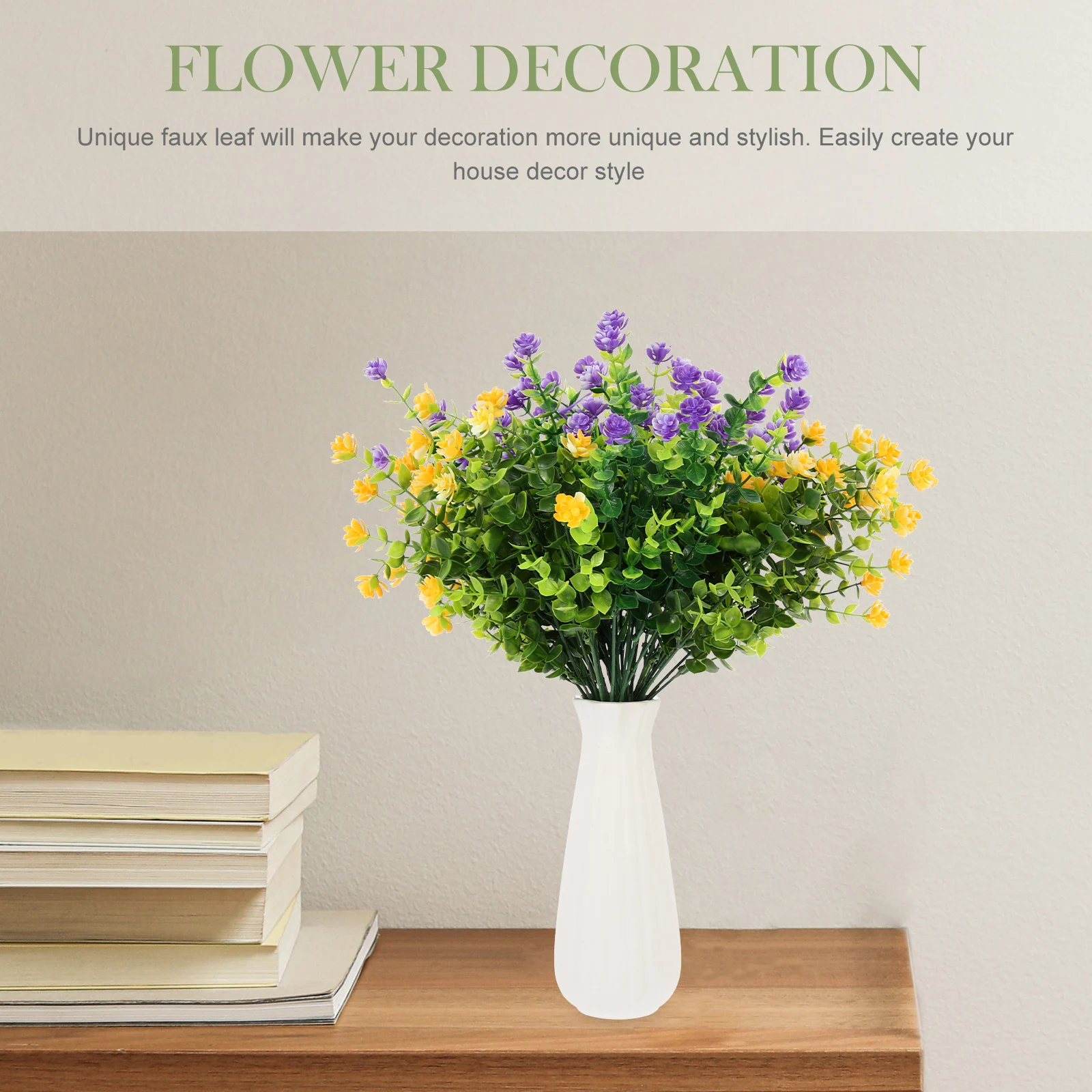 

6pcs Simulation Leaves Artificial Decorative Faux Leaf For Diy Floral Arrangement Wedding Baby Shower Home Decoration Fake