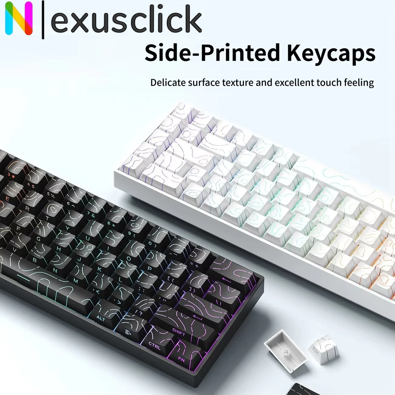 NexusClick Magnetic Switch Mechanical Gaming Wired Keyboard Hot Swappable RGB Backlit PBT Keycaps Esports Keyboard For PC Laptop