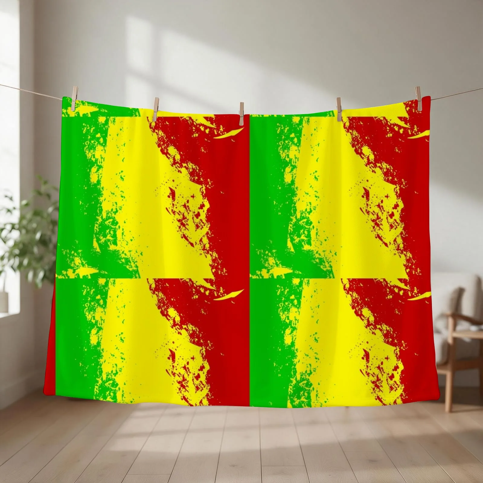 Rastafarian colors.. Jah Jah. Jamaican.. Reggae design Throw Blanket Blankets For Bed Beach Summer Plush Blankets