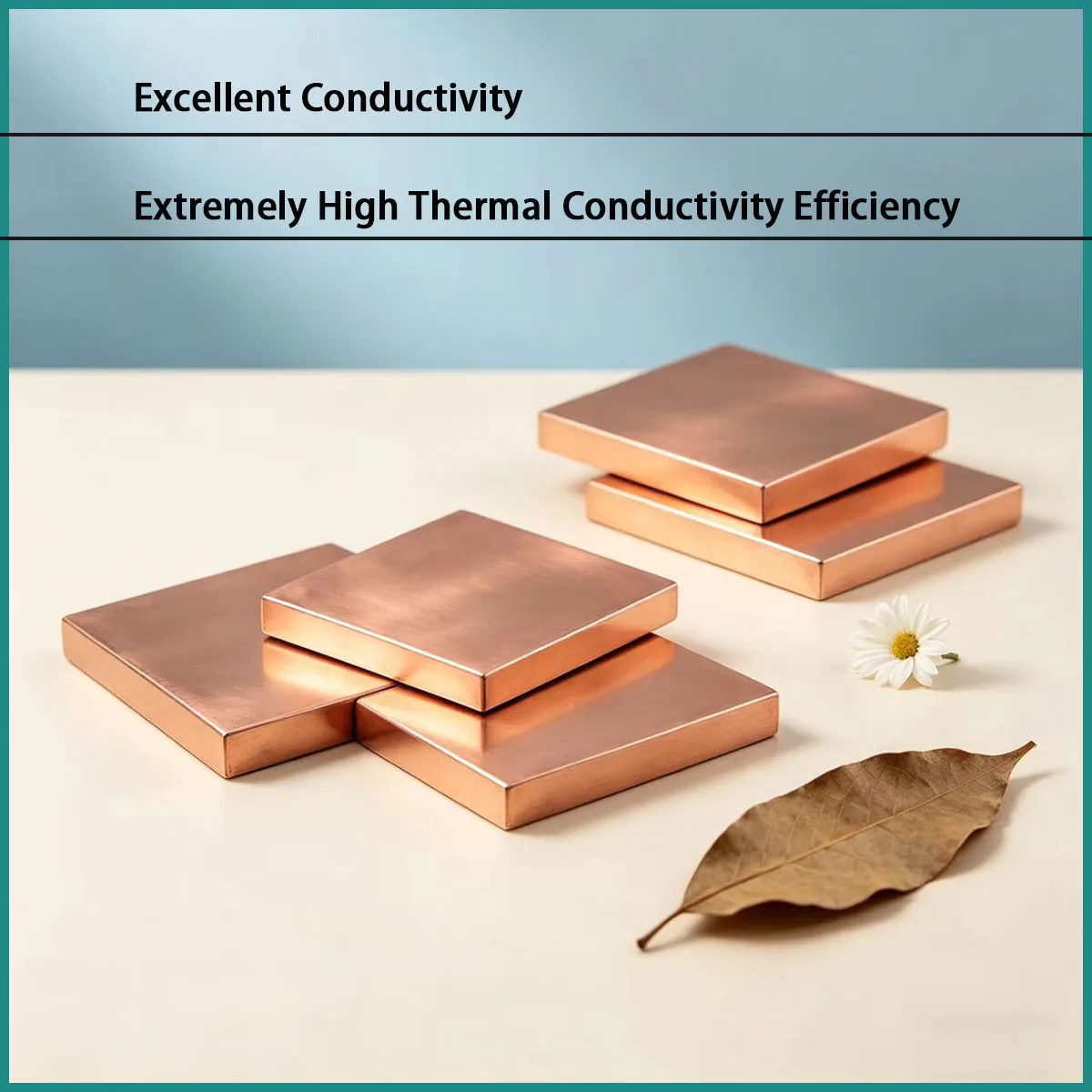 Size 10 * 10mm-30 * 50mm pure copper square plate is used for conductivity, heat conduction
