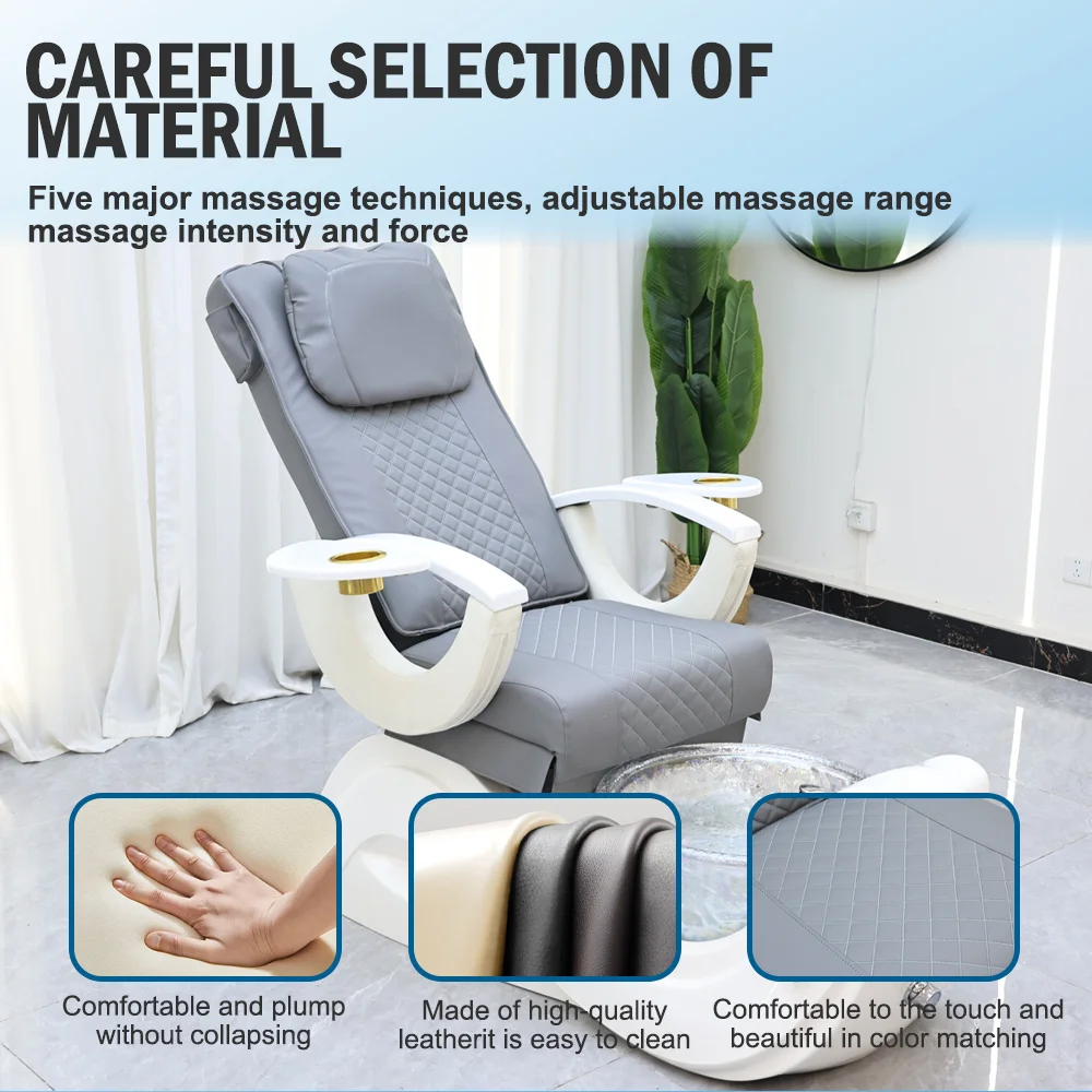 공장가 네일샵 가구 전동 높이조절 핑크색 무배관 풋스파 마사지 페디큐어 의자