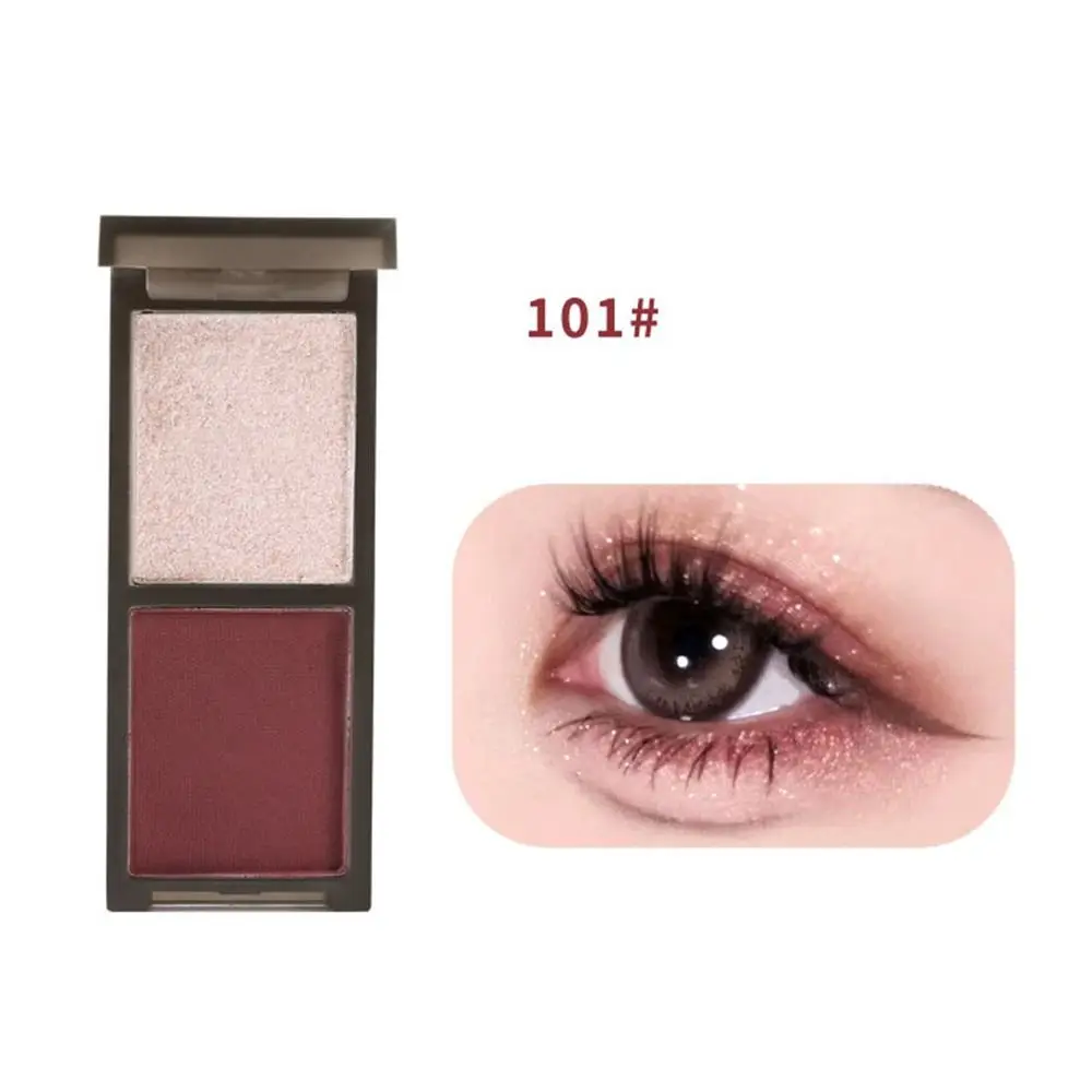 다목적 오래 지속되는 아이섀도우 2색 매트 쉬머 글리터 아이섀도우 스모키 메이크업 방수 믹서 팔레트 선물