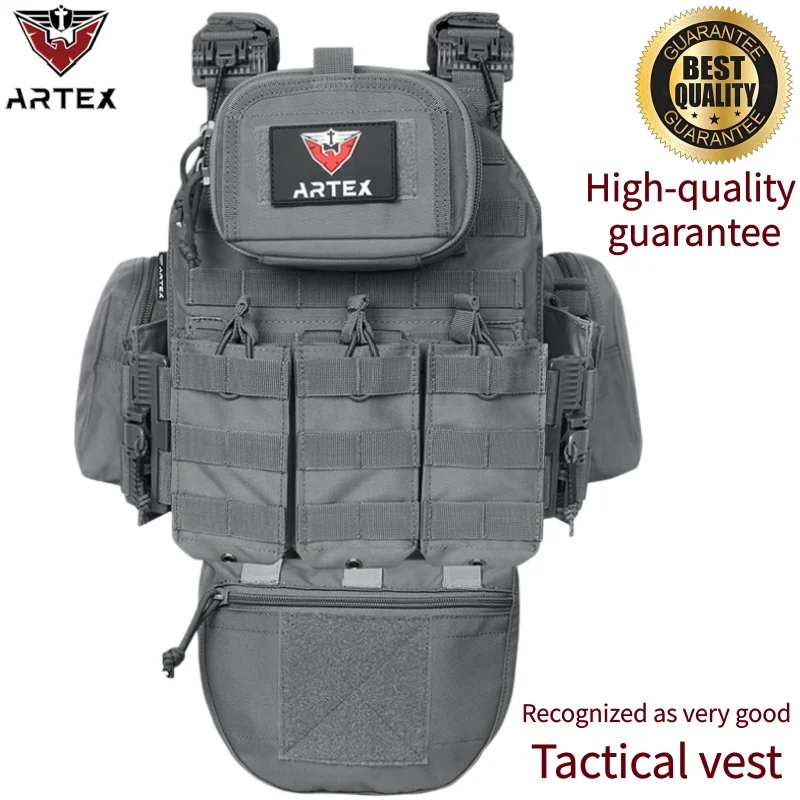 Tactical Vest 6094 Fast detachable light laser cut outdoor hunting black gear carry vest of high quality