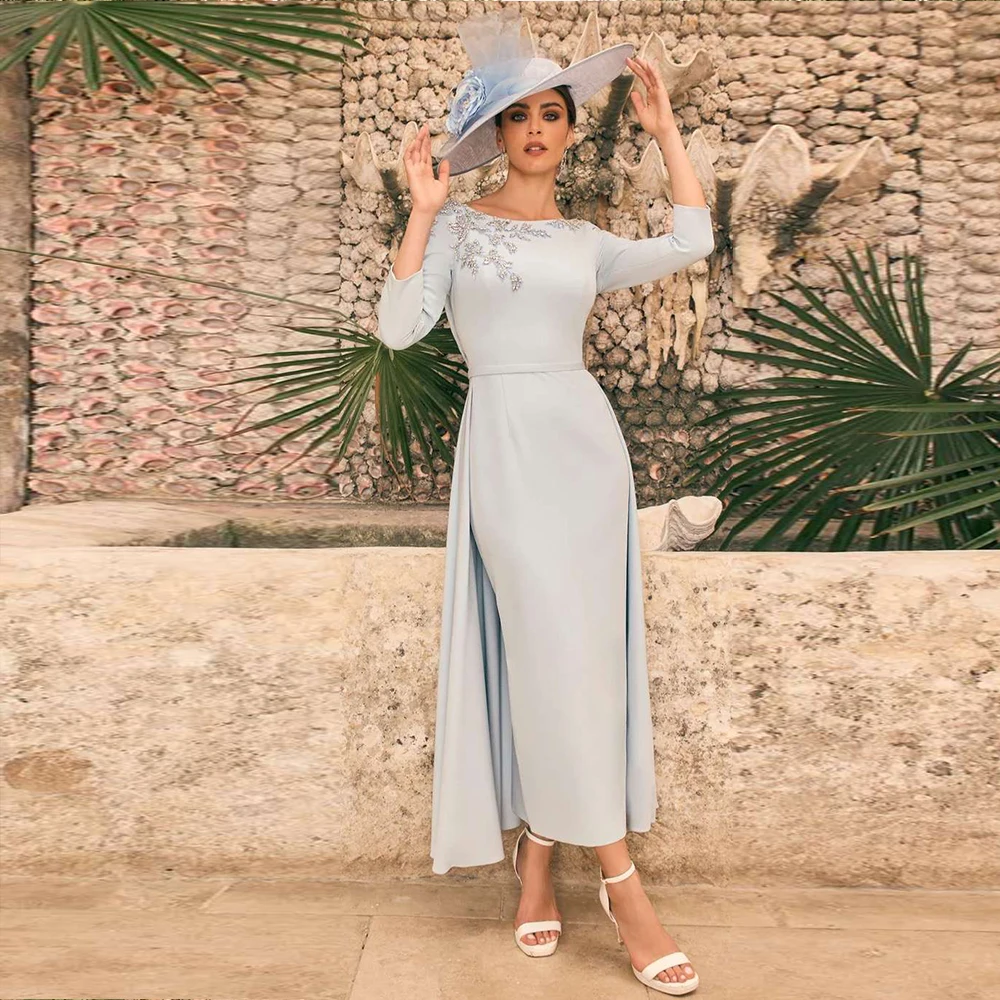 

Customized Luxury Mother of the Birde Dresses Mermaid Trumpet Formal Evening Dress for Night Party Sky Blue Long Gowns 2026