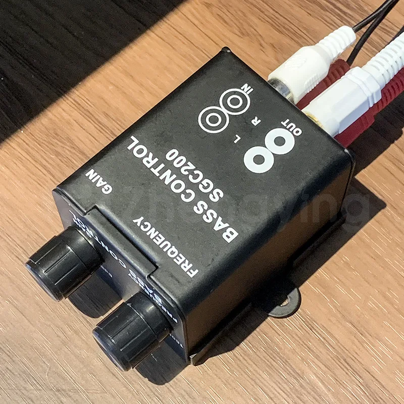 Automotive Subwoofer Tuner Car Speaker to Line Audio Impedance Converter Car Stereo Radio Speaker Frequency Filter Bass Effect
