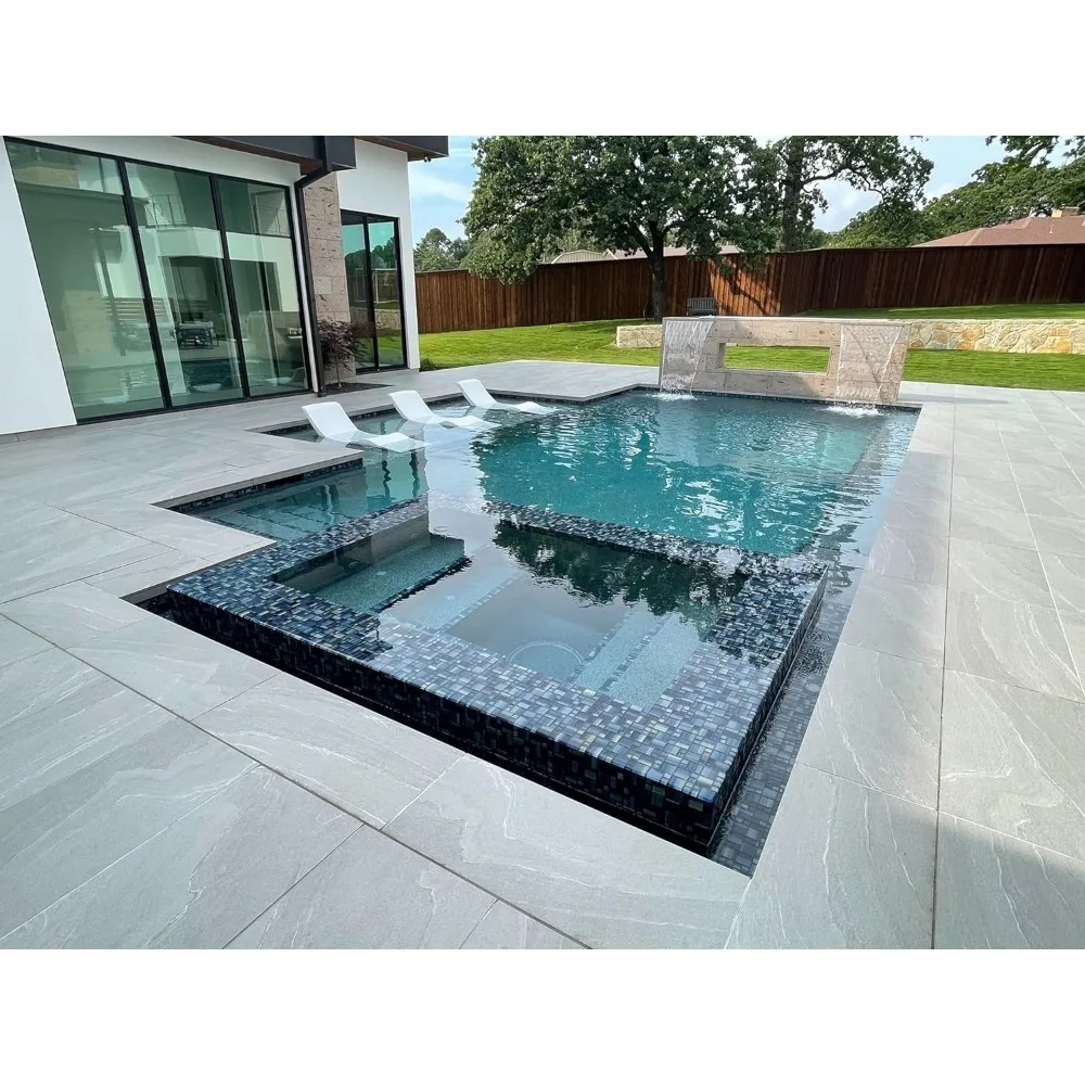 كرسي استرخاء كلاسيكي أبيض، داخل حمام السباحة، مصمم لعمق الماء حتى 9 بوصة، أكوا في الهواء الطلق، متوافق مع جميع أنواع حمام السباحة