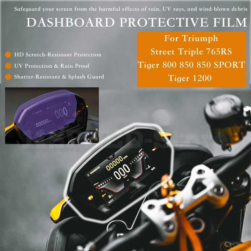 Screen scratch resistant film For Triumph Tiger 800 850 1200 DAYTONA 765 Speed Street Triple R RS Motorcycle accessories