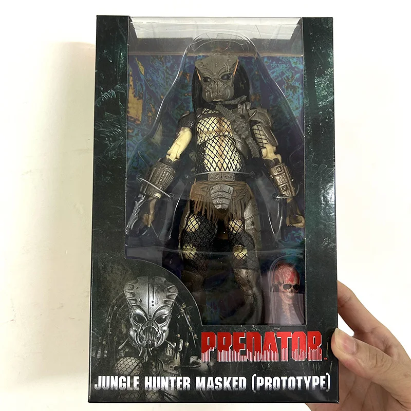 NECA-cazador de jungla enmascarado, figura de acción de 7 pulgadas, depredadores de demonio de la selva, juguetes de PVC, 30 Aniversario