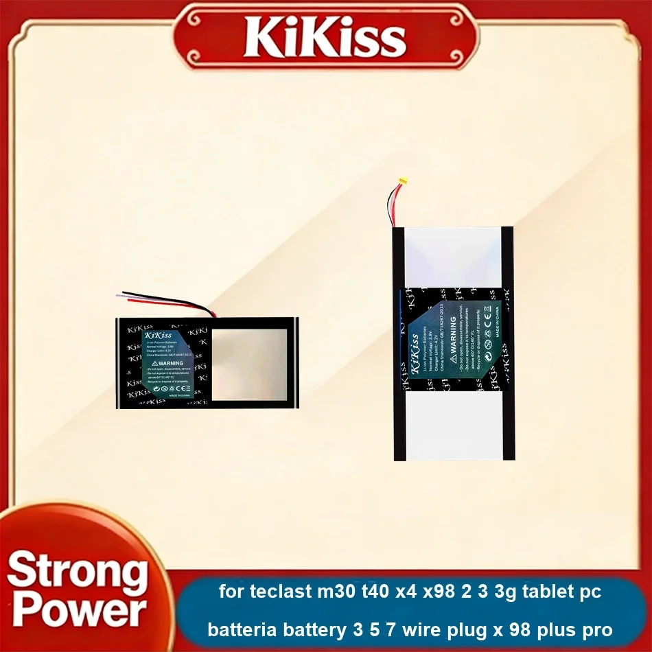 

Аккумулятор H-28125140P 6900-11100 мАч для планшетов Teclast M30, T40, X4, X98, 2, 3, 3G, X98 Plus Pro, с 3, 5, 7-контактным разъемом