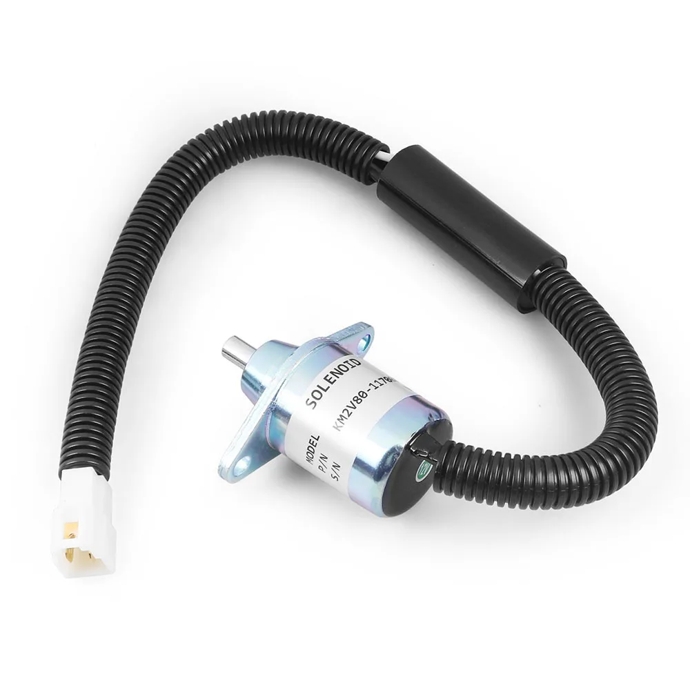 Katup Solenoid Penutup Bahan Bakar 12V untuk Katup Solenoid Penghenti Minyak Generator Mesin Diesel KM2V80-11700A