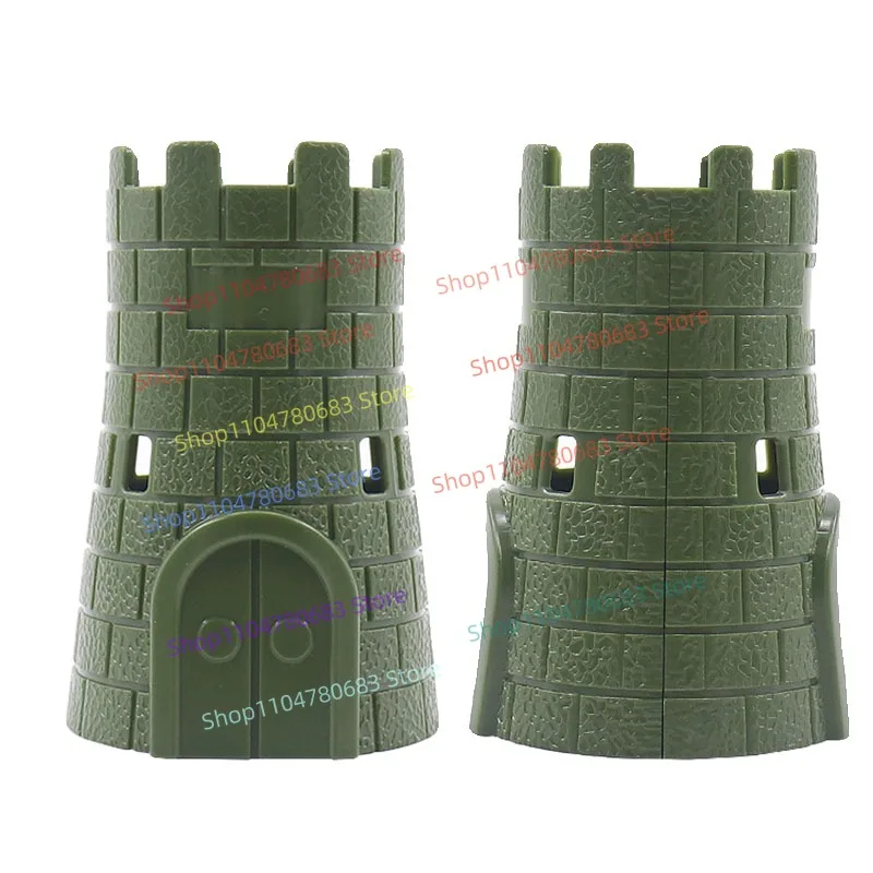 MOC Bouwstenen WWII Battlefield Bunker Fortress Wachttoren Accessoire Assemblage Model Display Stuk Cartoon Anime Speelgoed Cadeau