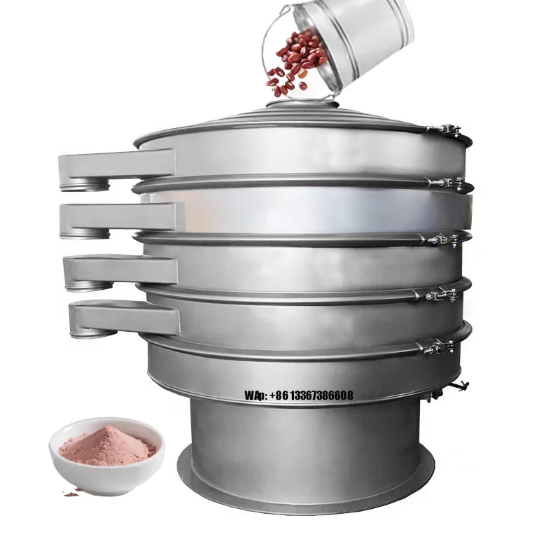 عالية الدقة الغبار واقية الروتاري تهتز شاشة التوابل فاصل لتجهيز الأغذية مسحوق فحص محرك عالي الكفاءة #1