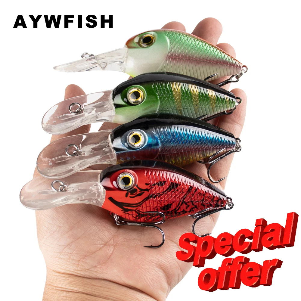 AYWFISH Special Offer 10CM 17.5G Artificial Medium Bill Crankbait Wobblers Floating Fishing Lures Bass Tackle Bait ( Limited )